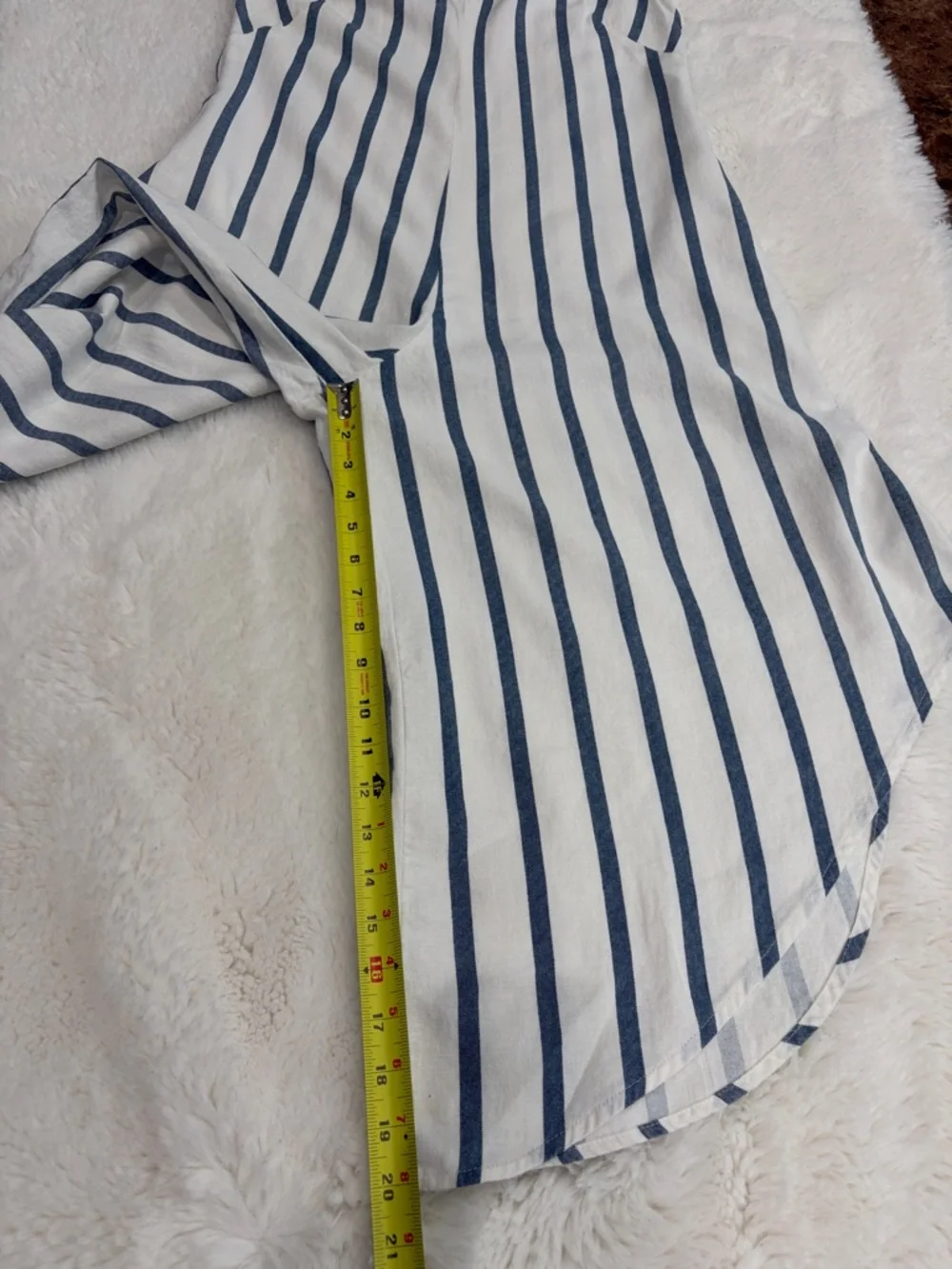 VINCE CAMUTO,size S,Sleeveless Striped Tie-Shoulder Jumpsuit - Blue & White - Picture 16 of 16
